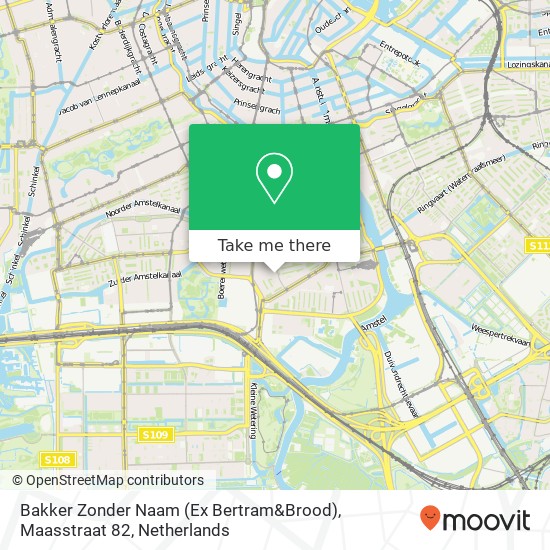 Bakker Zonder Naam (Ex Bertram&Brood), Maasstraat 82 map