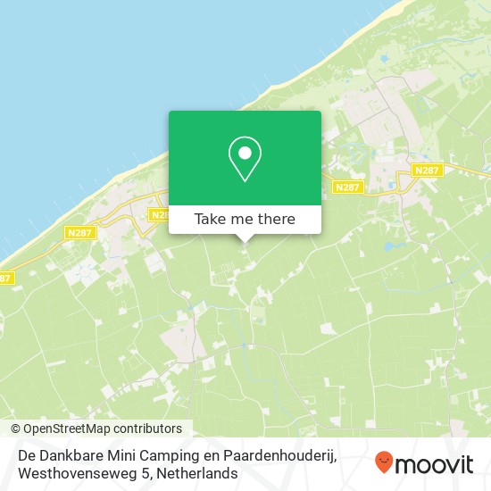 De Dankbare Mini Camping en Paardenhouderij, Westhovenseweg 5 map