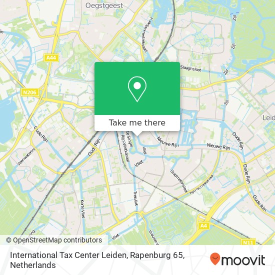 International Tax Center Leiden, Rapenburg 65 map