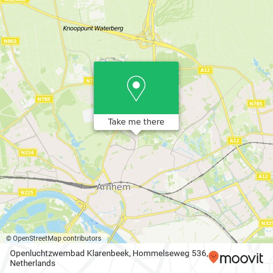 Openluchtzwembad Klarenbeek, Hommelseweg 536 map