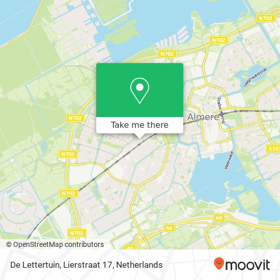 De Lettertuin, Lierstraat 17 map