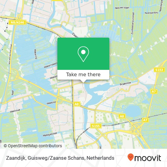 Zaandijk, Guisweg / Zaanse Schans Karte