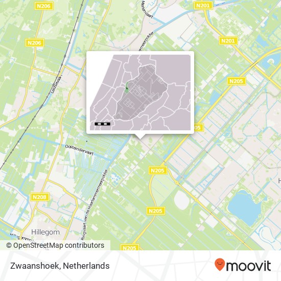 Zwaanshoek map