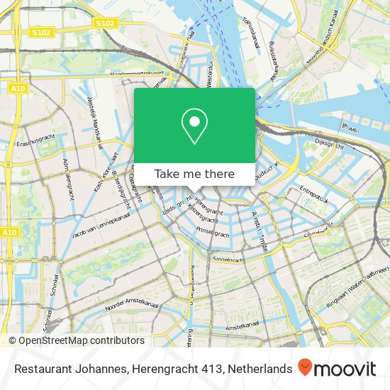 Restaurant Johannes, Herengracht 413 map