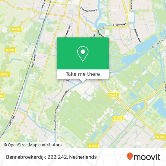 Bennebroekerdijk 222-242 map