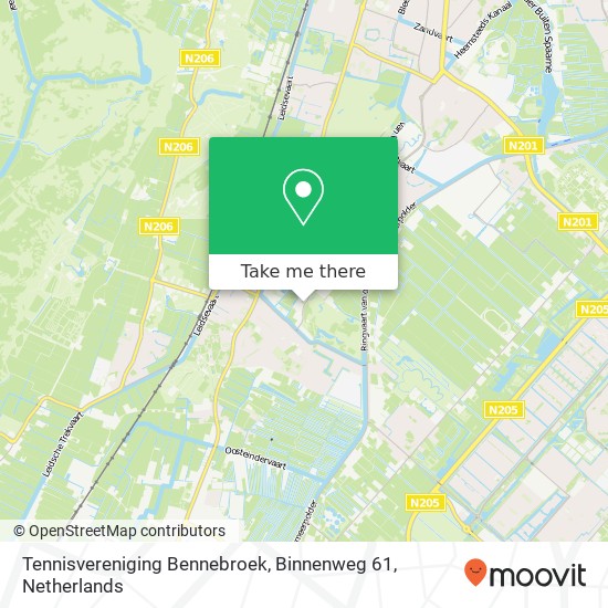 Tennisvereniging Bennebroek, Binnenweg 61 Karte