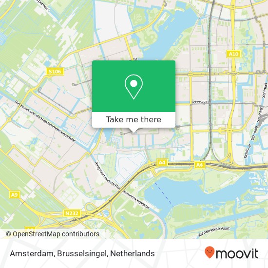 Amsterdam, Brusselsingel Karte