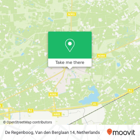 De Regenboog, Van den Berglaan 14 map