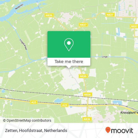 Zetten, Hoofdstraat map