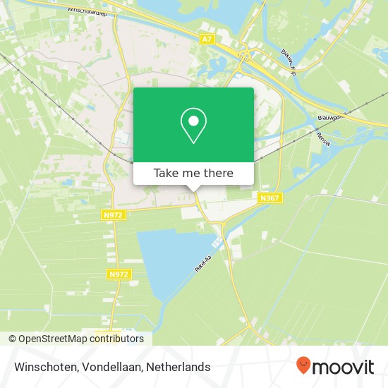 Winschoten, Vondellaan map