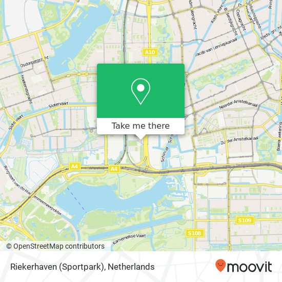 Riekerhaven (Sportpark), Overschiestraat 182 map