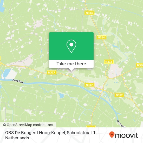 OBS De Bongerd Hoog-Keppel, Schoolstraat 1 map