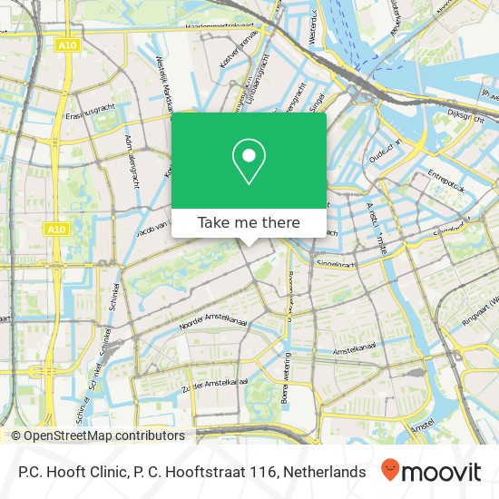 P.C. Hooft Clinic, P. C. Hooftstraat 116 map