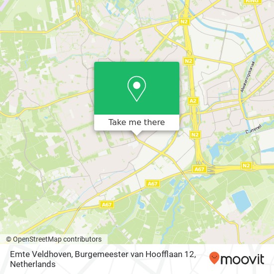 Emte Veldhoven, Burgemeester van Hoofflaan 12 map