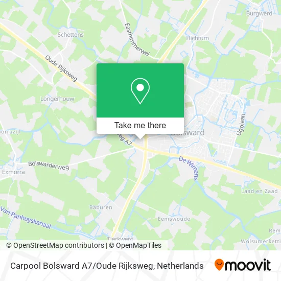 Carpool Bolsward A7 / Oude Rijksweg map