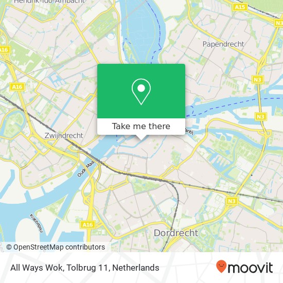 All Ways Wok, Tolbrug 11 map