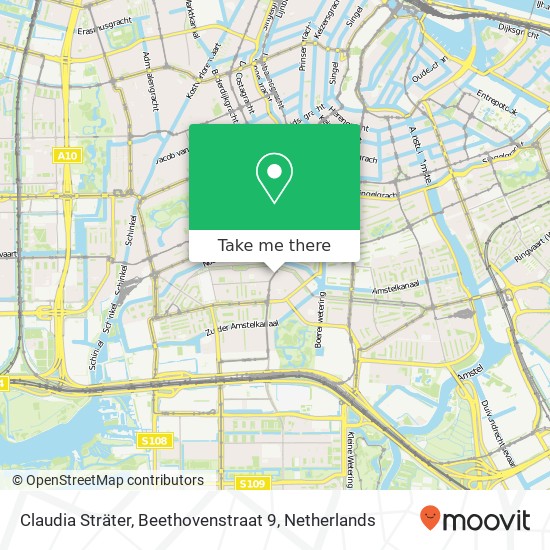 Claudia Sträter, Beethovenstraat 9 map
