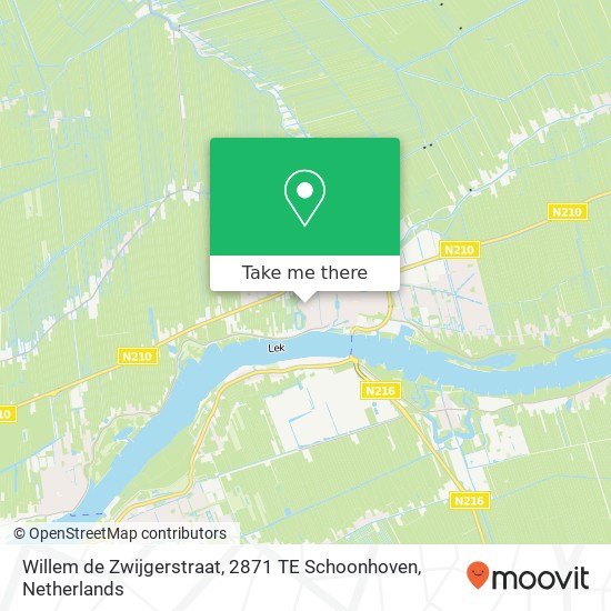 Willem de Zwijgerstraat, 2871 TE Schoonhoven map