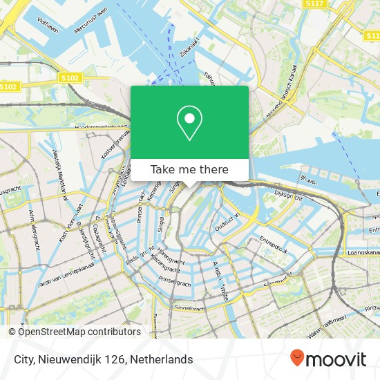 City, Nieuwendijk 126 map