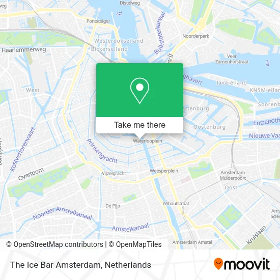 The Ice Bar Amsterdam map