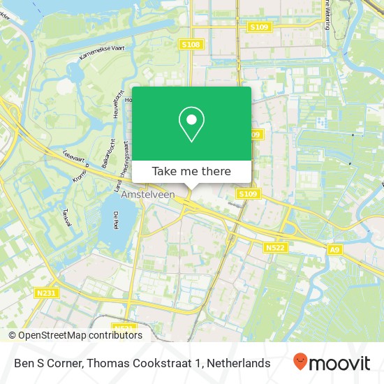 Ben S Corner, Thomas Cookstraat 1 map