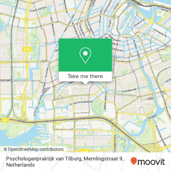 Psychologenpraktijk van Tilburg, Memlingstraat 9 Karte