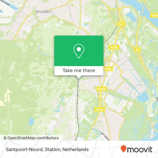 Santpoort-Noord, Station map