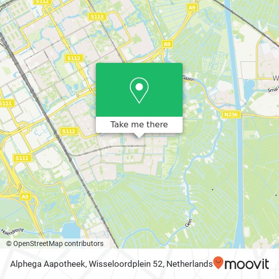 Alphega Aapotheek, Wisseloordplein 52 map