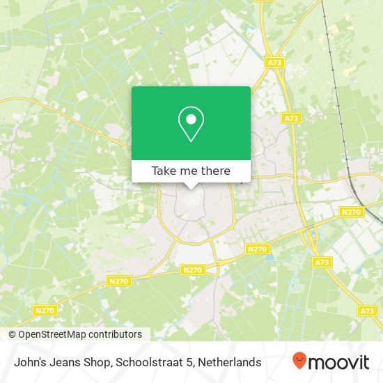 John's Jeans Shop, Schoolstraat 5 map