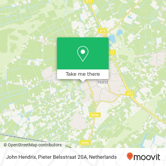 John Hendrix, Pieter Belsstraat 20A map