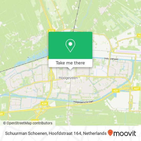 Schuurman Schoenen, Hoofdstraat 164 map