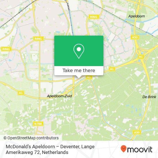 McDonald’s Apeldoorn – Deventer, Lange Amerikaweg 72 map