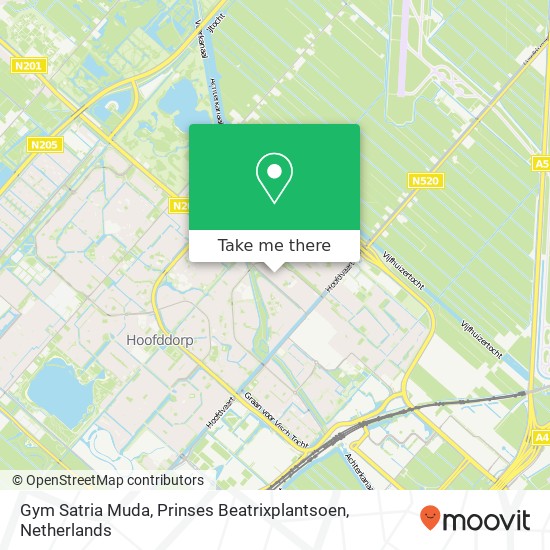 Gym Satria Muda, Prinses Beatrixplantsoen Karte