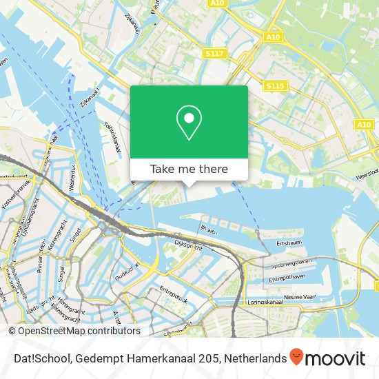 Dat!School, Gedempt Hamerkanaal 205 map