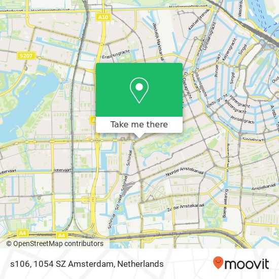 s106, 1054 SZ Amsterdam Karte