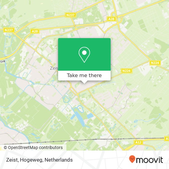 Zeist, Hogeweg map