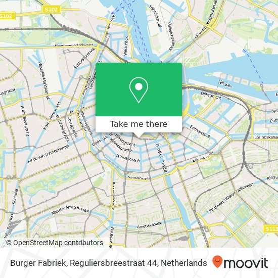 Burger Fabriek, Reguliersbreestraat 44 map