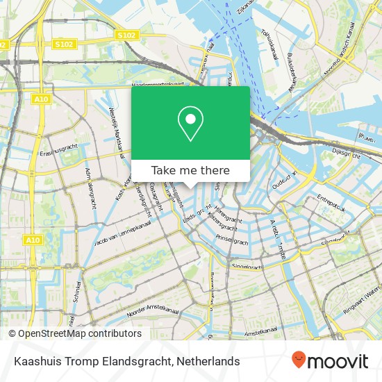 Kaashuis Tromp Elandsgracht map