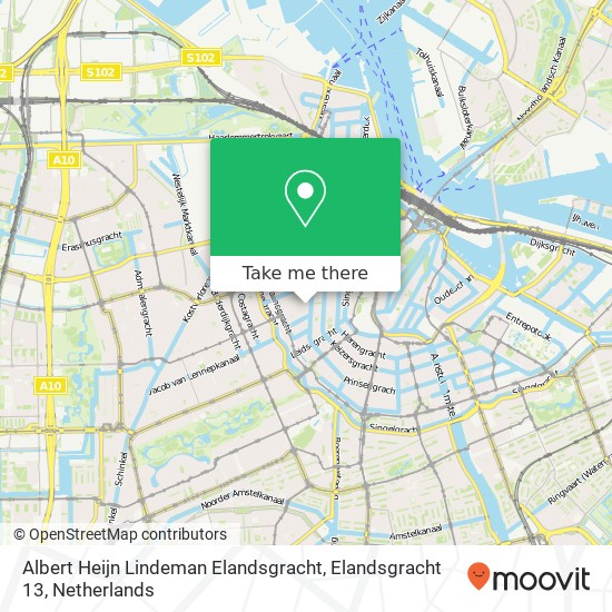 Albert Heijn Lindeman Elandsgracht, Elandsgracht 13 Karte