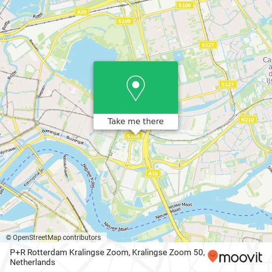 P+R Rotterdam Kralingse Zoom, Kralingse Zoom 50 map