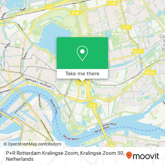 P+R Rotterdam Kralingse Zoom, Kralingse Zoom 50 Karte