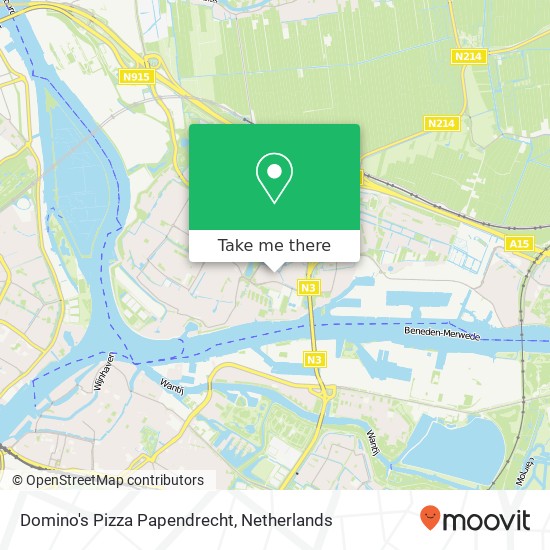 Domino's Pizza Papendrecht, P.S. Gerbrandystraat 64 Karte