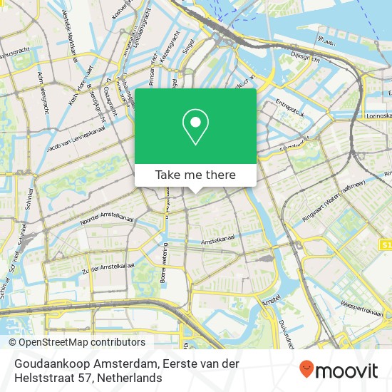 Goudaankoop Amsterdam, Eerste van der Helststraat 57 Karte