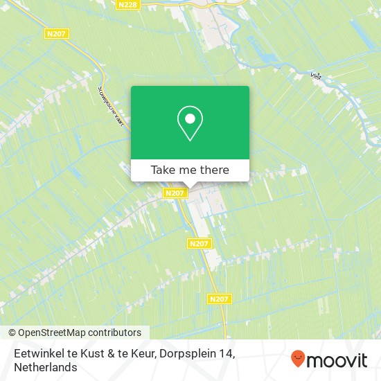 Eetwinkel te Kust & te Keur, Dorpsplein 14 Karte