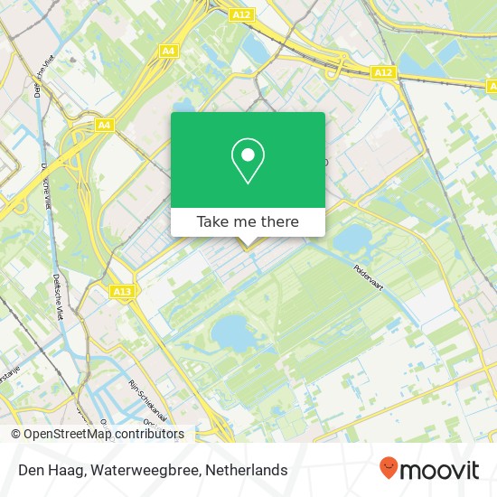 Den Haag, Waterweegbree Karte