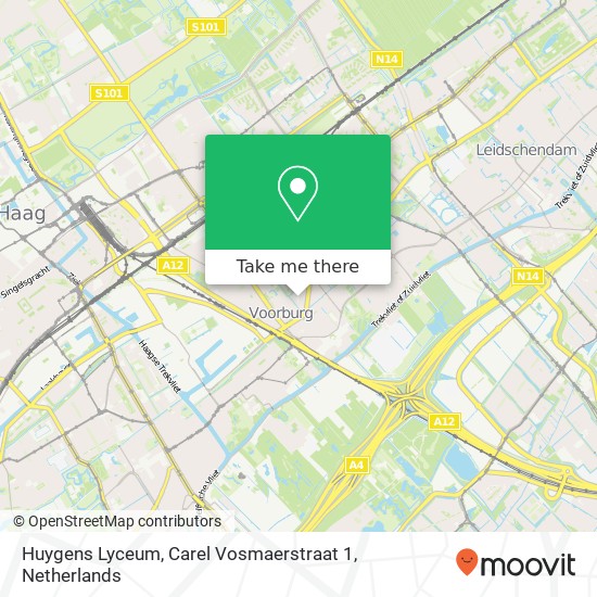 Huygens Lyceum, Carel Vosmaerstraat 1 map