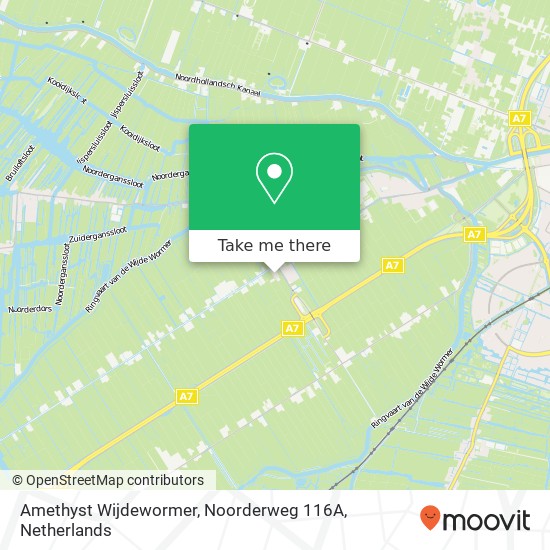 Amethyst Wijdewormer, Noorderweg 116A map