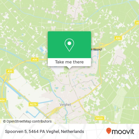 Spoorven 5, 5464 PA Veghel map