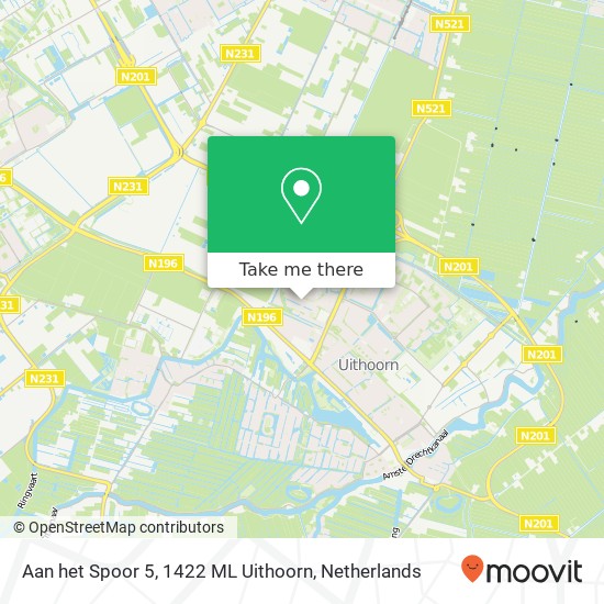 Aan het Spoor 5, 1422 ML Uithoorn map