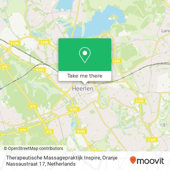 Therapeutische Massagepraktijk Inspire, Oranje Nassaustraat 17 Karte